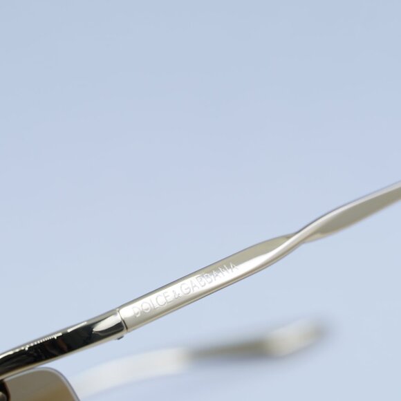 🕶️ New Dolce & Gabbana DG2307 02/6E Sunglasses - Gold Frame, Brown Lenses - Picture 5 of 9